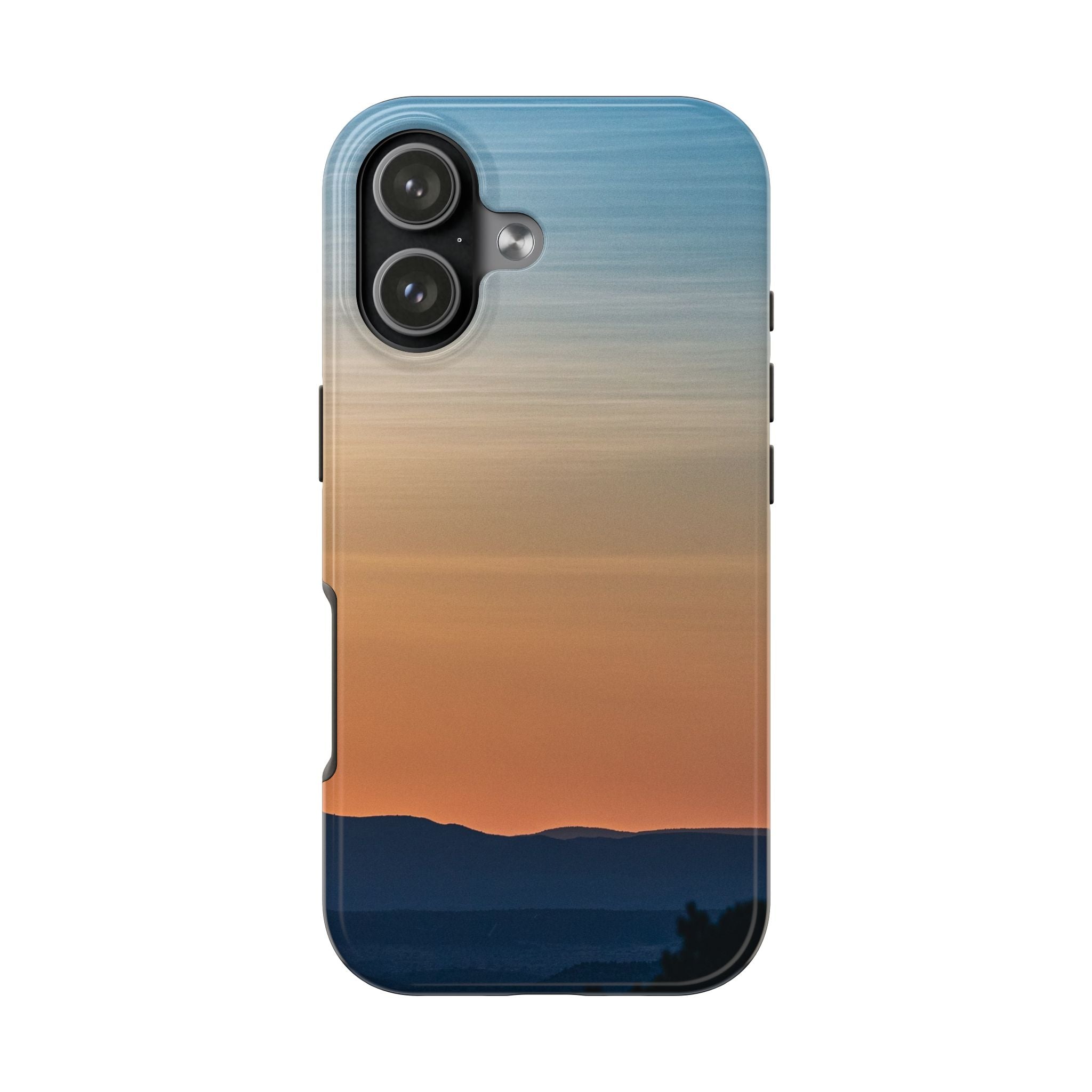 Sunset Horizon Tough Phone Case — Durable Protective iPhone Case with Gradient Landscape Design