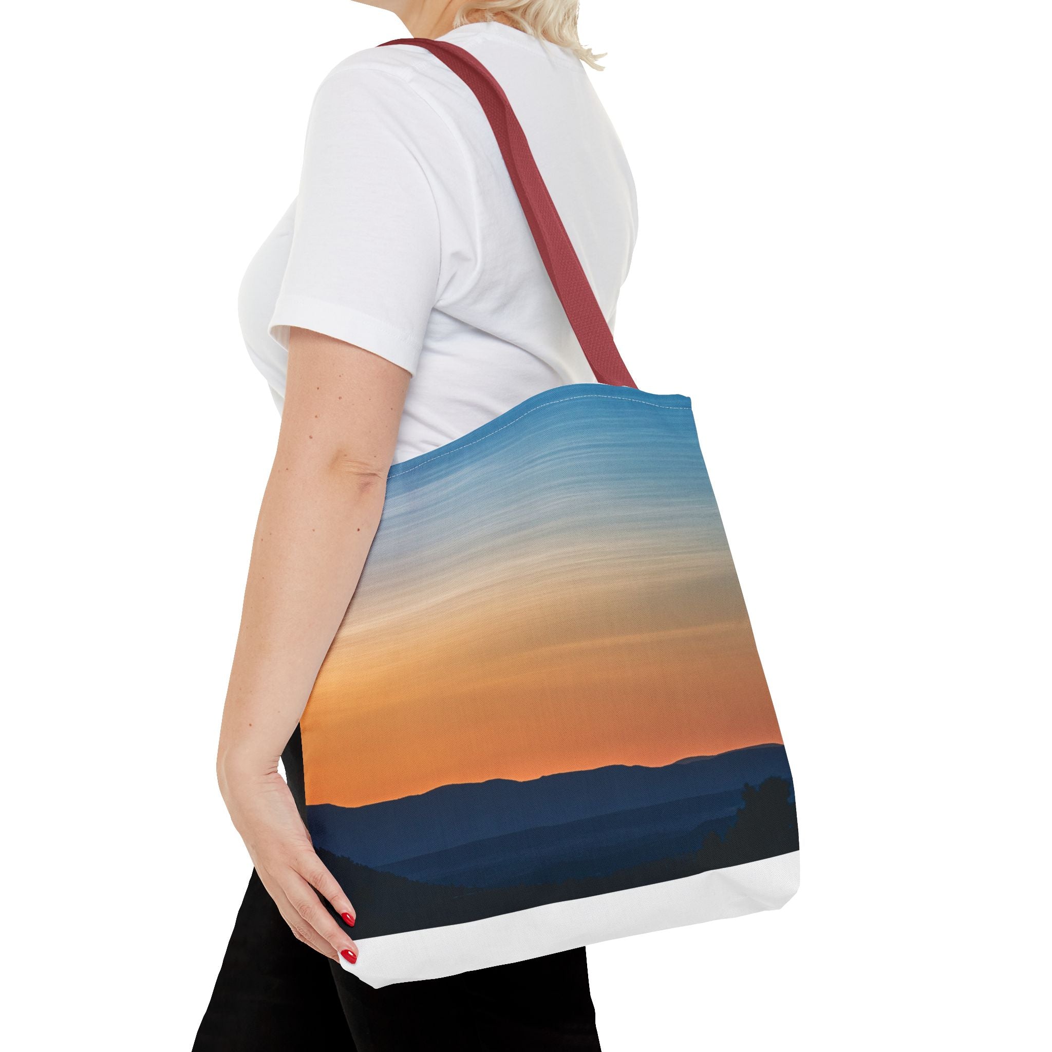 Gradient Sunset Tote Bag – Ombre Beach Canvas Tote