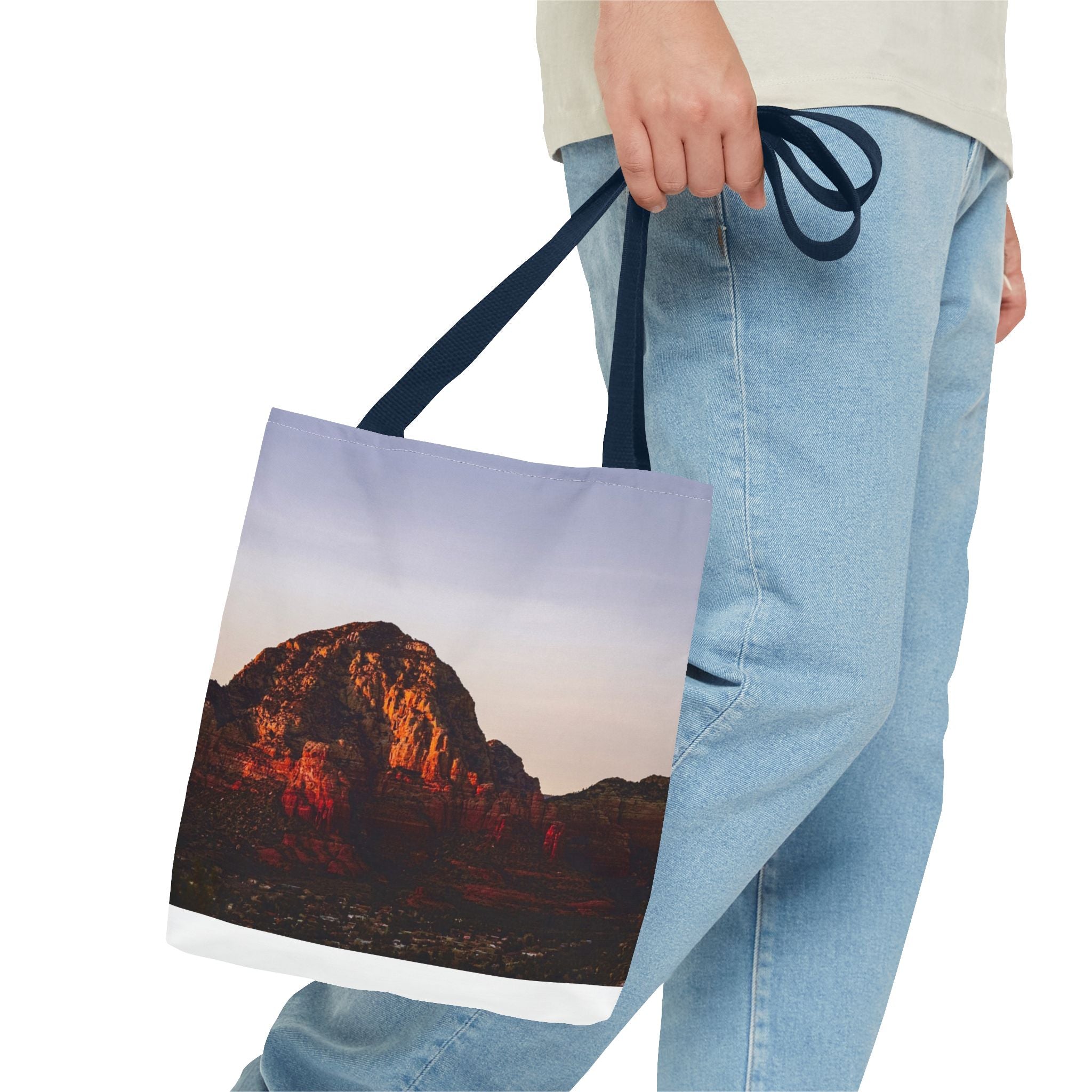 Sunset Cliff Tote Bag — Scenic Coastal Photography All-Over Print