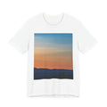 Sunset Gradient Landscape Tee — Mountain Sunrise Scenic T-Shirt