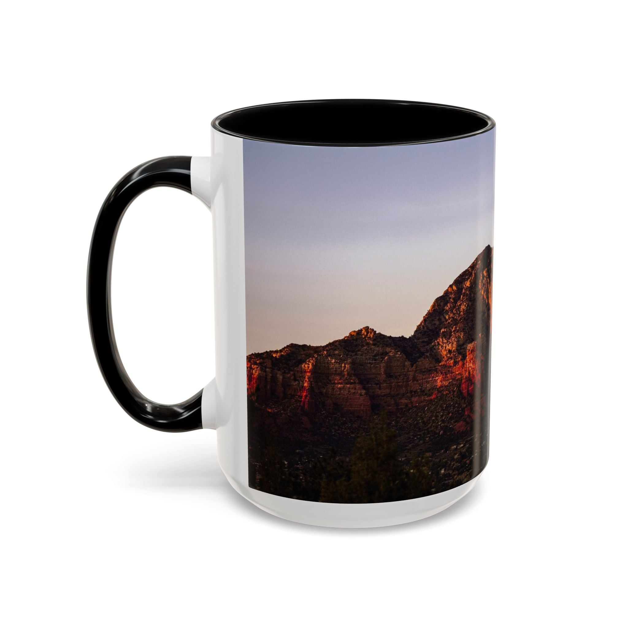 Desert Sunset Coffee Mug — Red Rock Landscape Accent Mug (11/15oz)