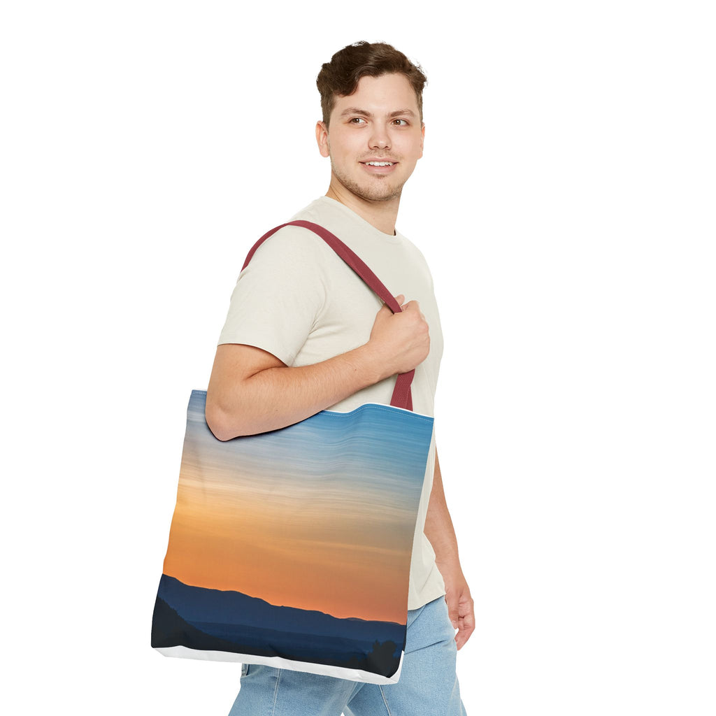 Gradient Sunset Tote Bag – Ombre Beach Canvas Tote