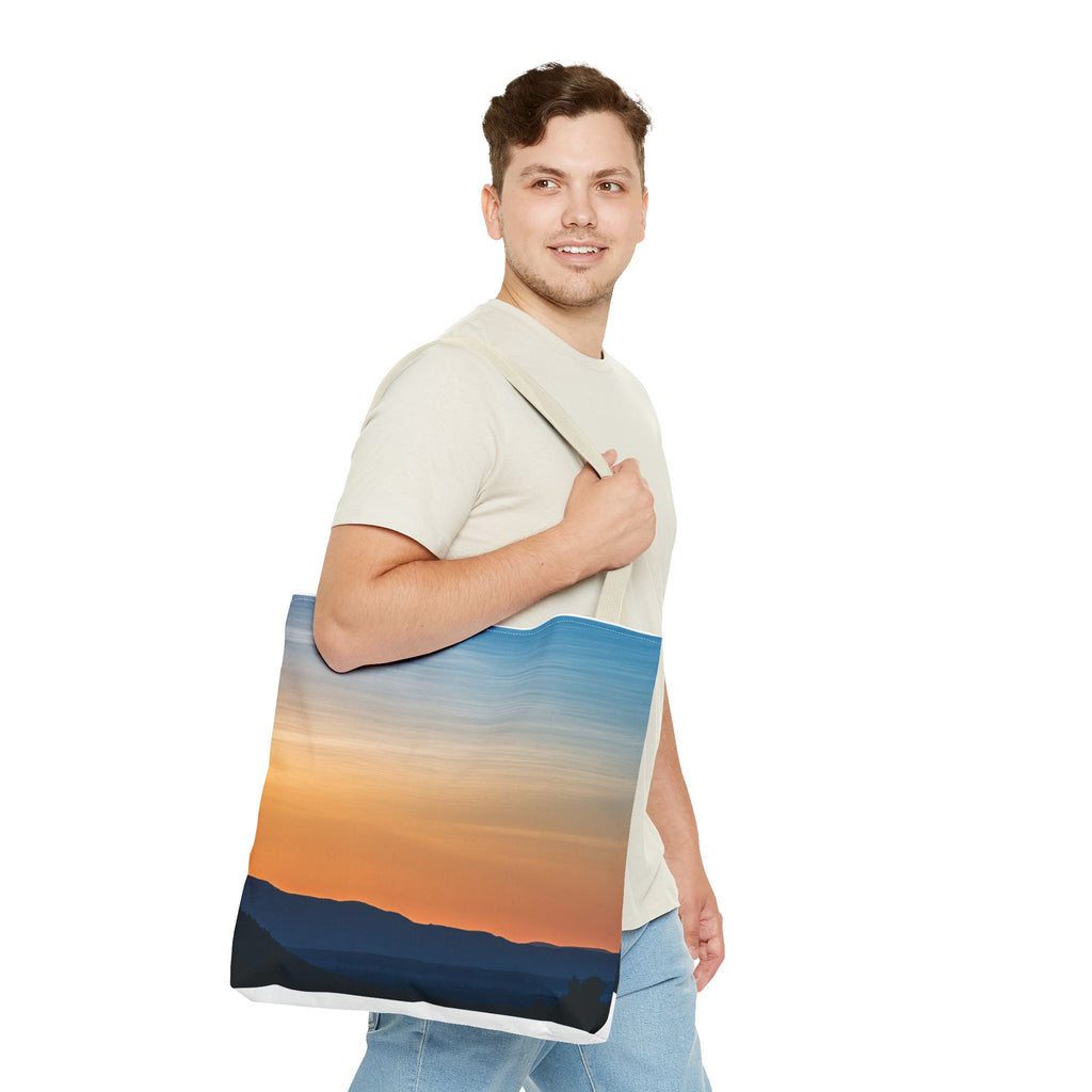 Gradient Sunset Tote Bag – Ombre Beach Canvas Tote