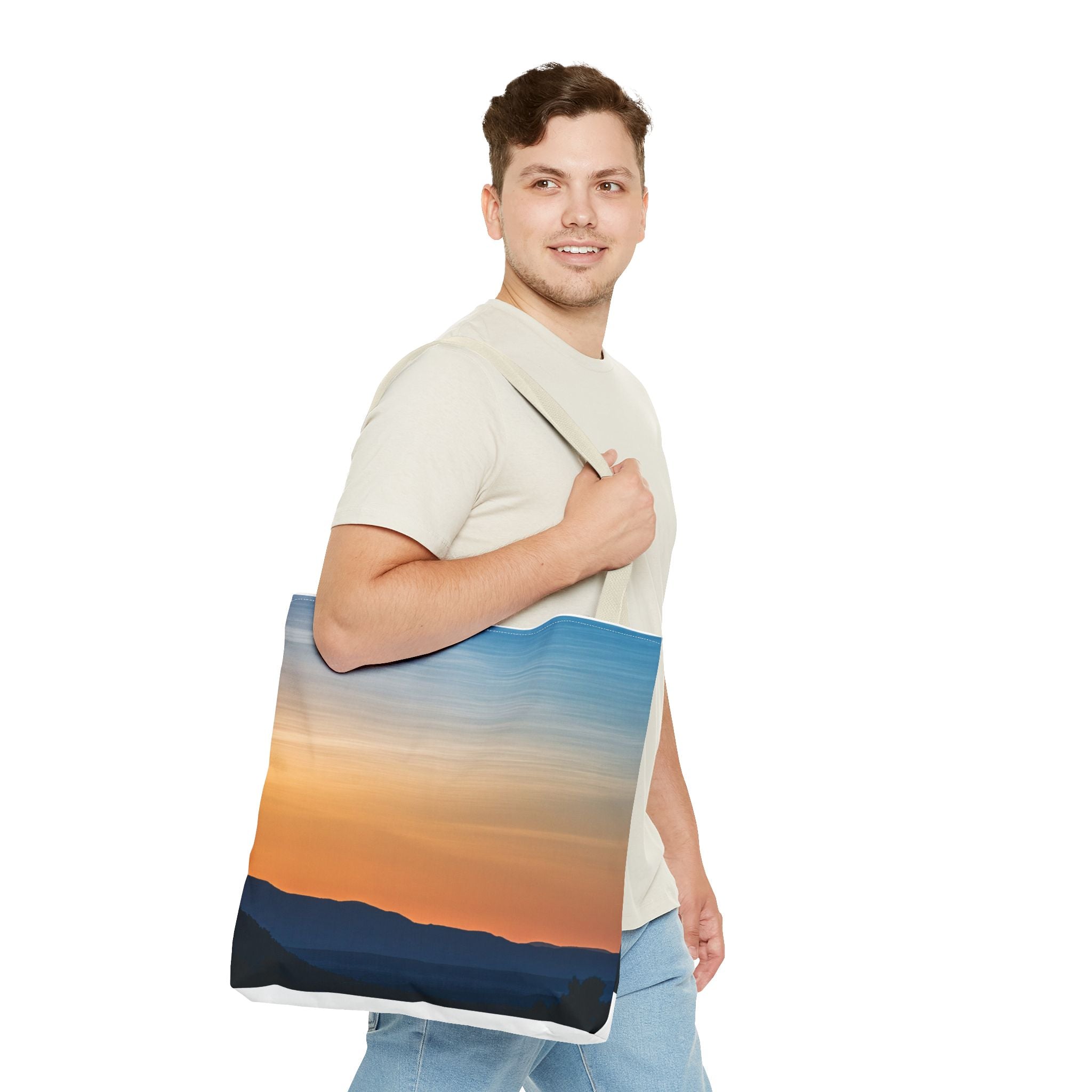 Gradient Sunset Tote Bag – Ombre Beach Canvas Tote