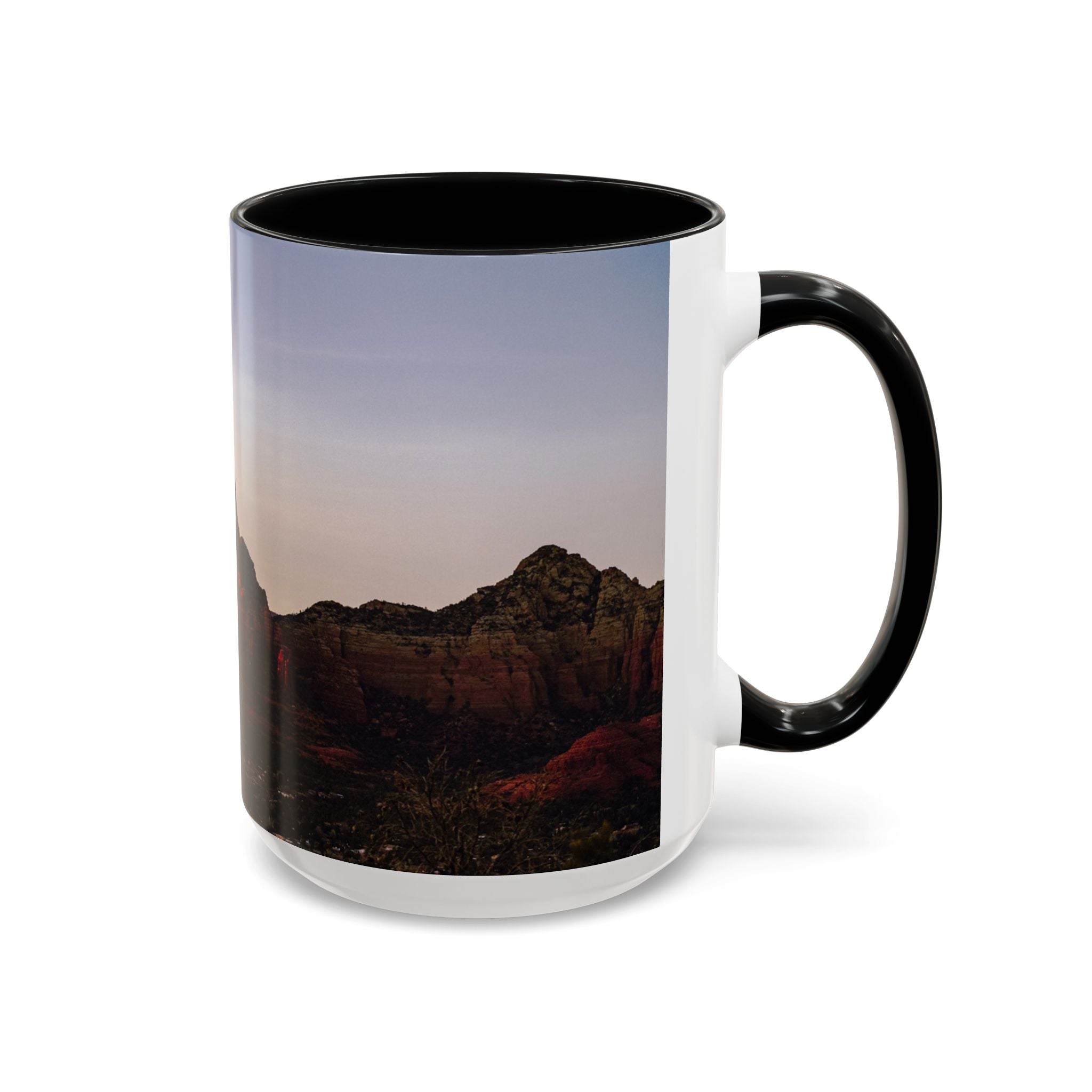 Desert Sunset Coffee Mug — Red Rock Landscape Accent Mug (11/15oz)