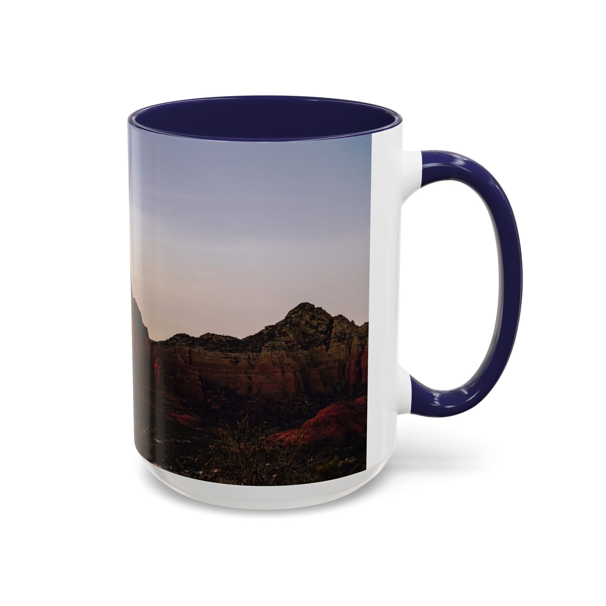 Desert Sunset Coffee Mug — Red Rock Landscape Accent Mug (11/15oz)