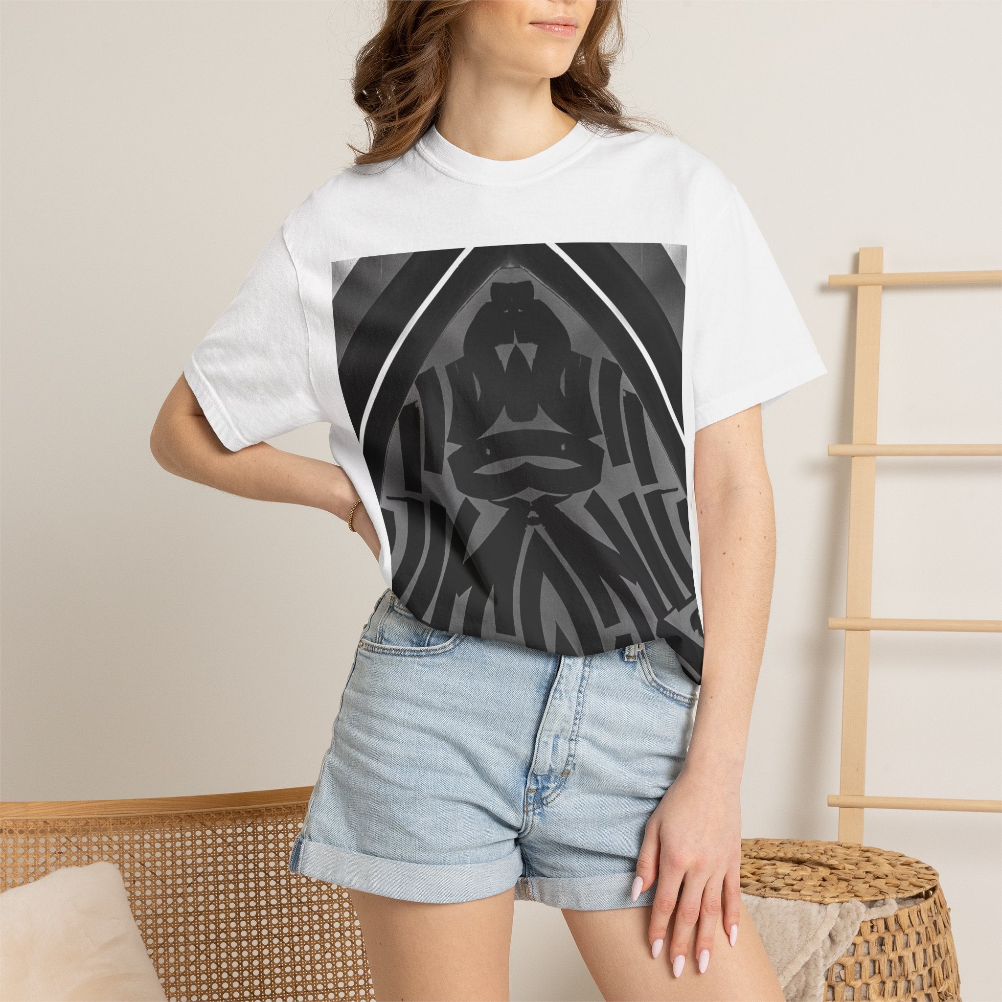 T-Shirt — Monochrome Geometric Symmetry Graphic Tee