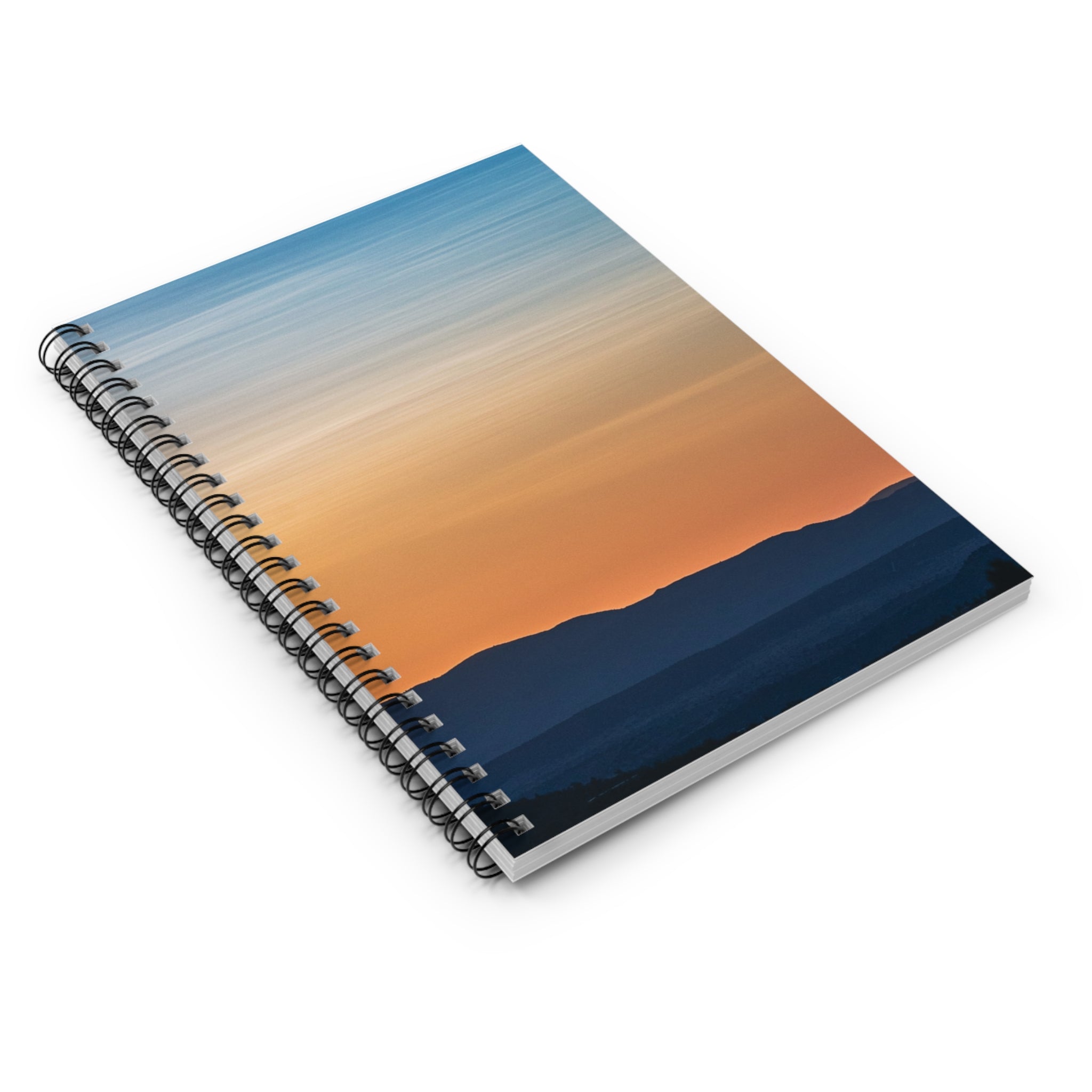 Sunset Mountain Spiral Notebook — Ruled Lined Journal for Notes & Travel