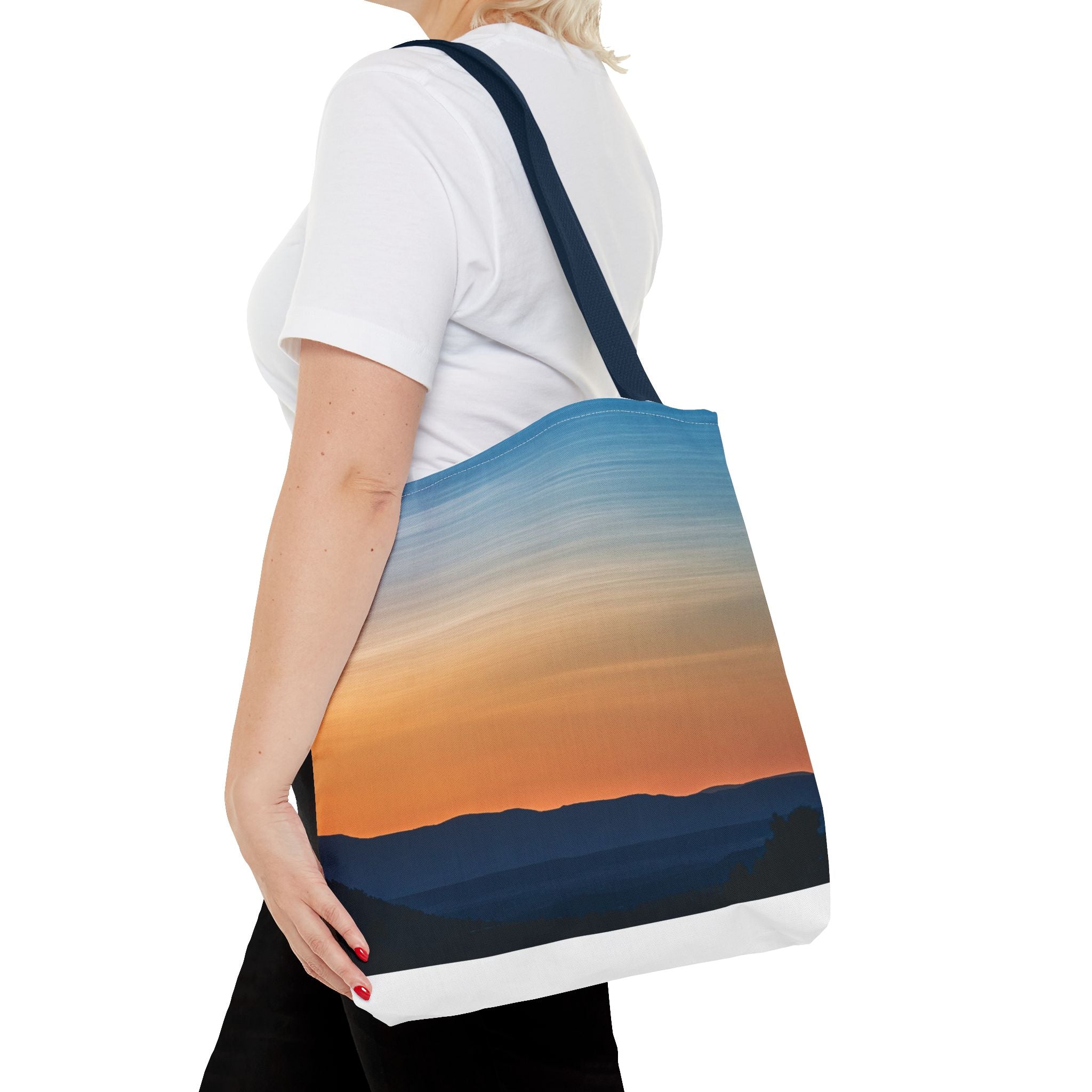 Gradient Sunset Tote Bag – Ombre Beach Canvas Tote