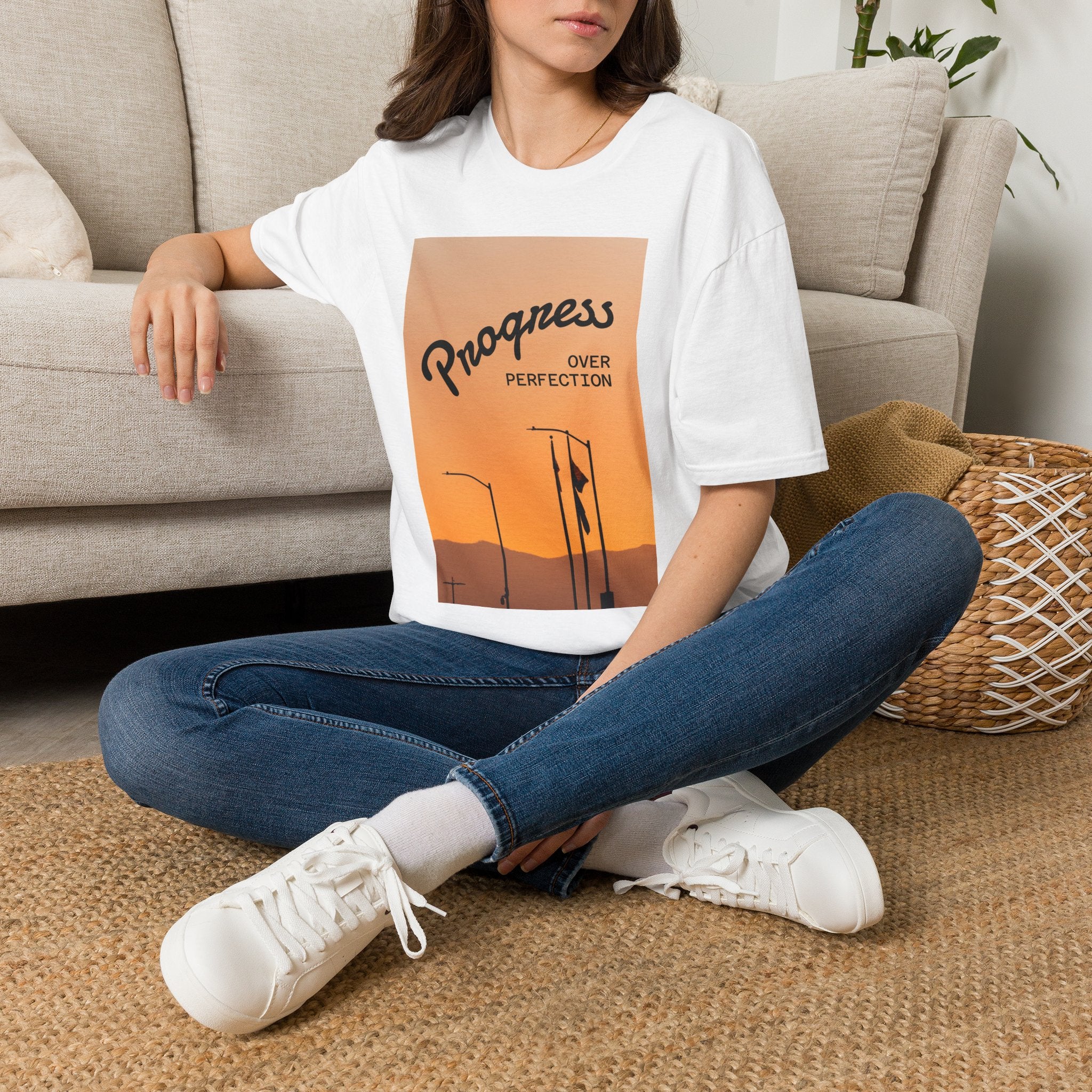 Progress Over Perfection T-Shirt — Motivational Graphic Tee