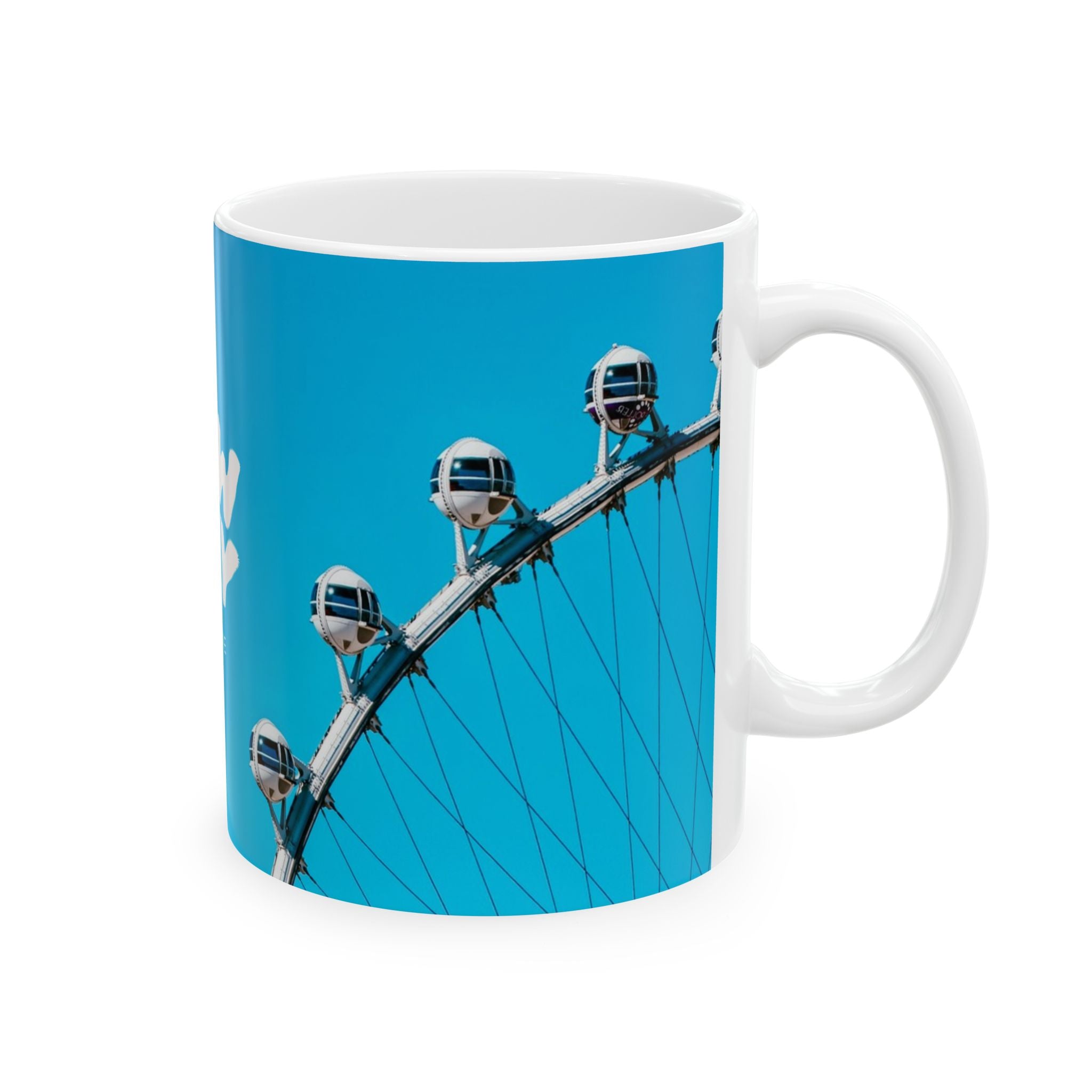 New Day Rise 'N' Shine Ceramic Mug — Inspirational Blue Coffee Cup (11oz/15oz)