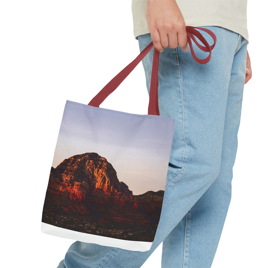 Sunset Cliff Tote Bag — Scenic Coastal Photography All-Over Print