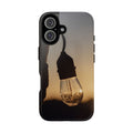 Vintage Edison Bulb Phone Case – Warm Sunset Light Protective Case