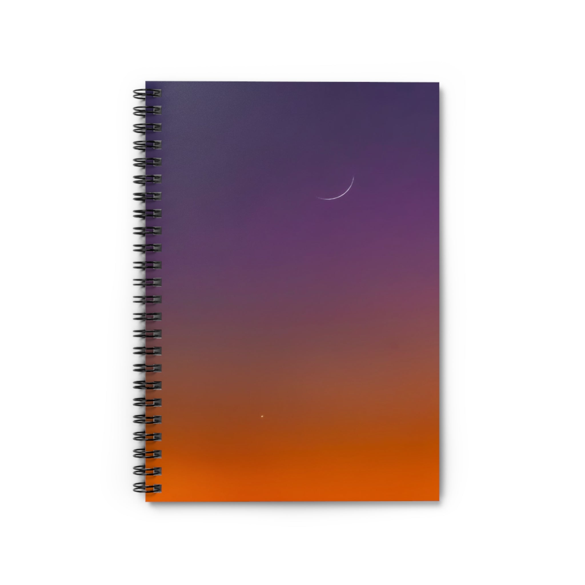 Crescent Dusk Spiral Notebook — Ruled Journal with Sunset Gradient
