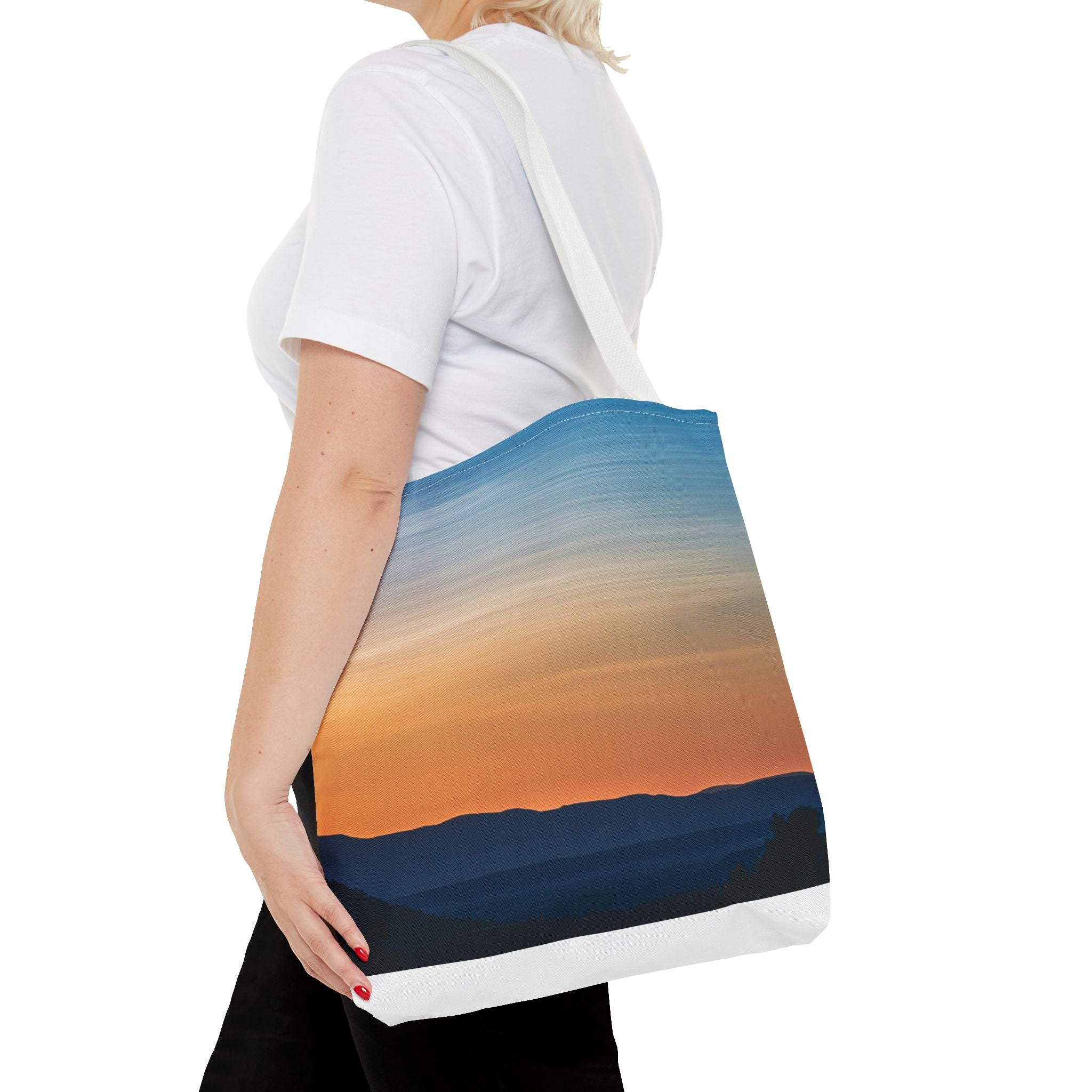 Gradient Sunset Tote Bag – Ombre Beach Canvas Tote