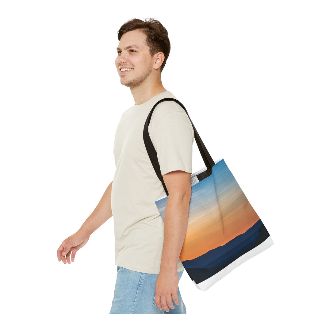 Gradient Sunset Tote Bag – Ombre Beach Canvas Tote