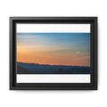 Sunset Mountain Matte Canvas Framed Print — Serene Landscape Wall Art