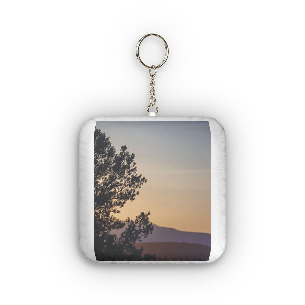 Mini Plush Keychain — Custom Photo Sunset Landscape Design