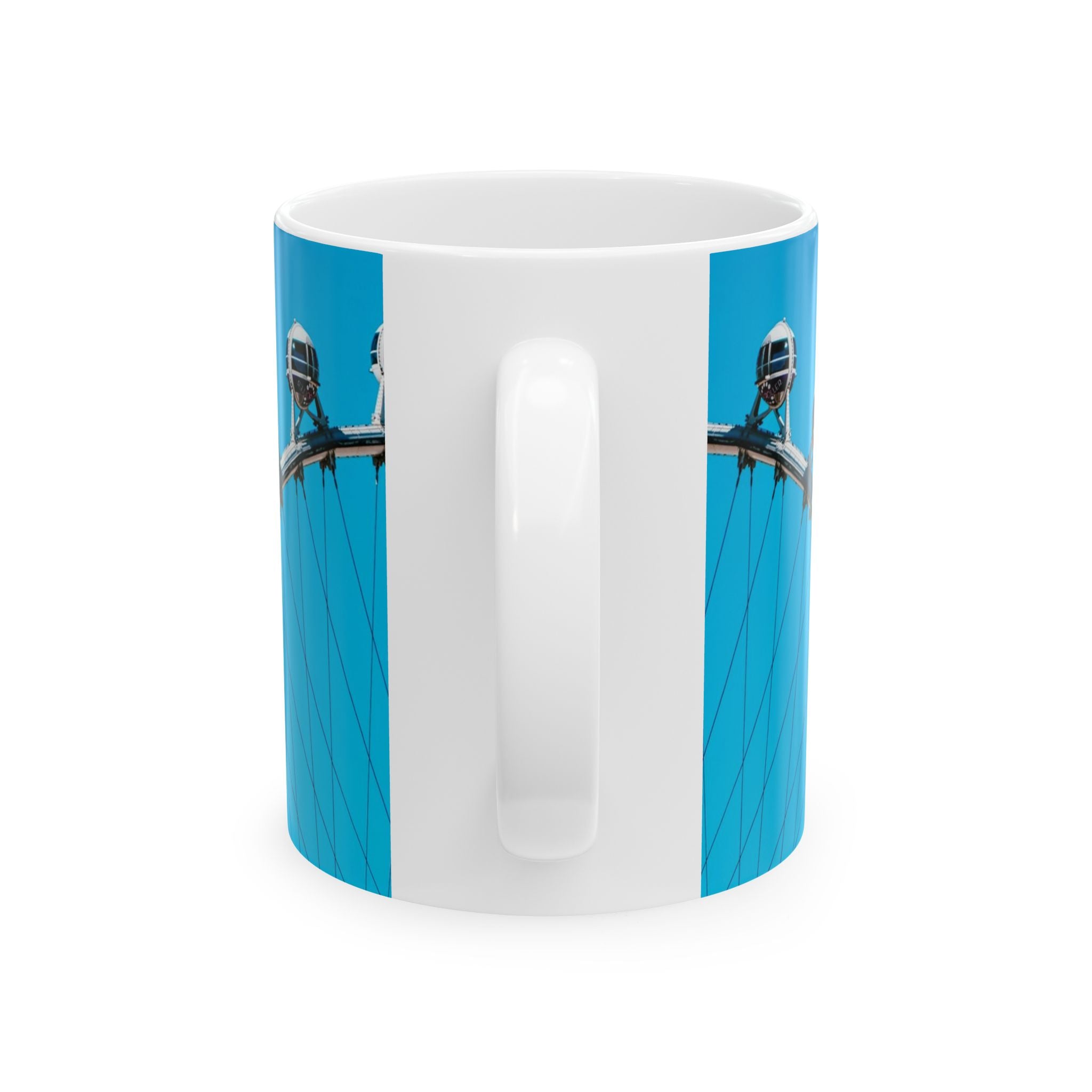 New Day Rise 'N' Shine Ceramic Mug — Inspirational Blue Coffee Cup (11oz/15oz)