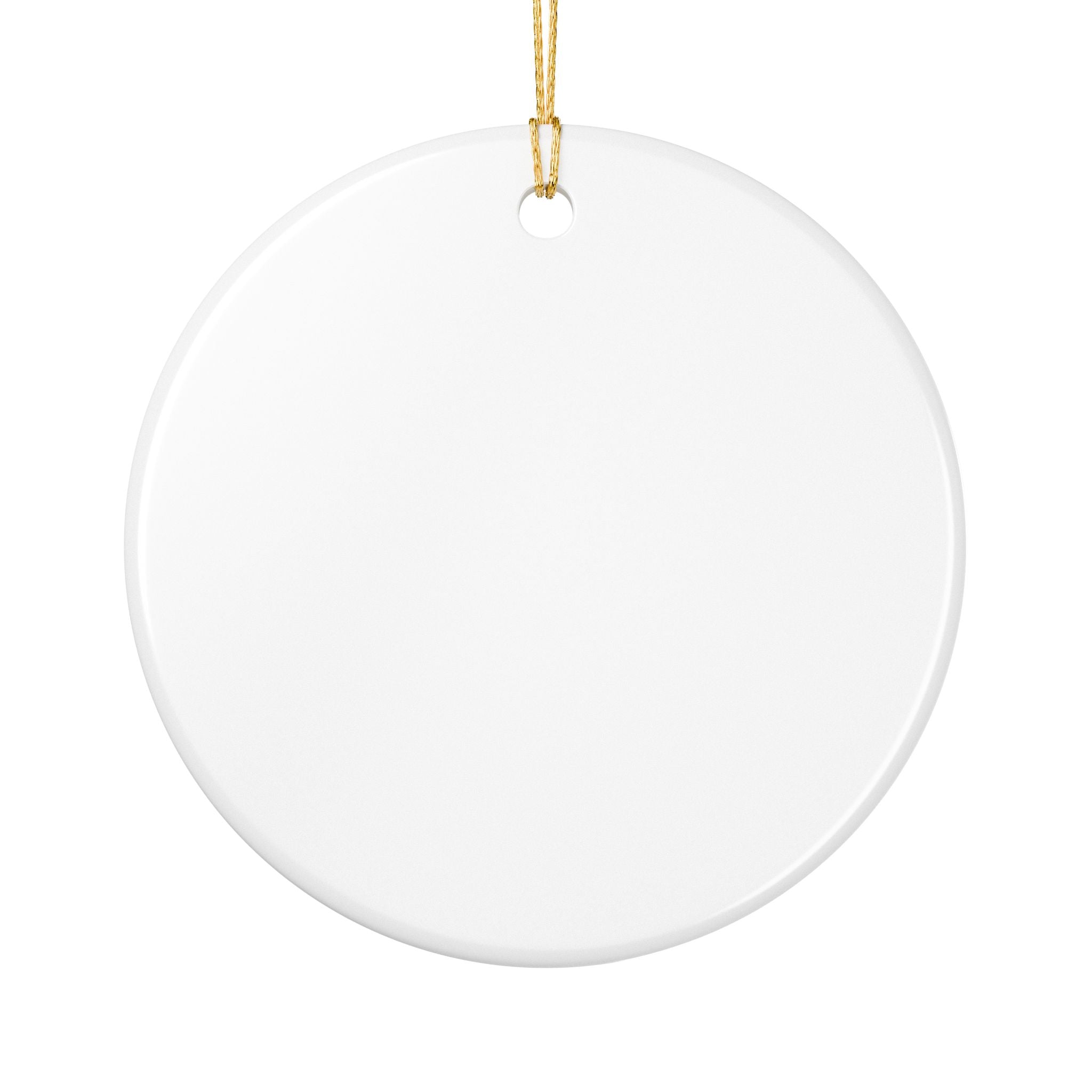 Sunset Horizon Ceramic Ornament — Scenic Landscape Holiday Decoration