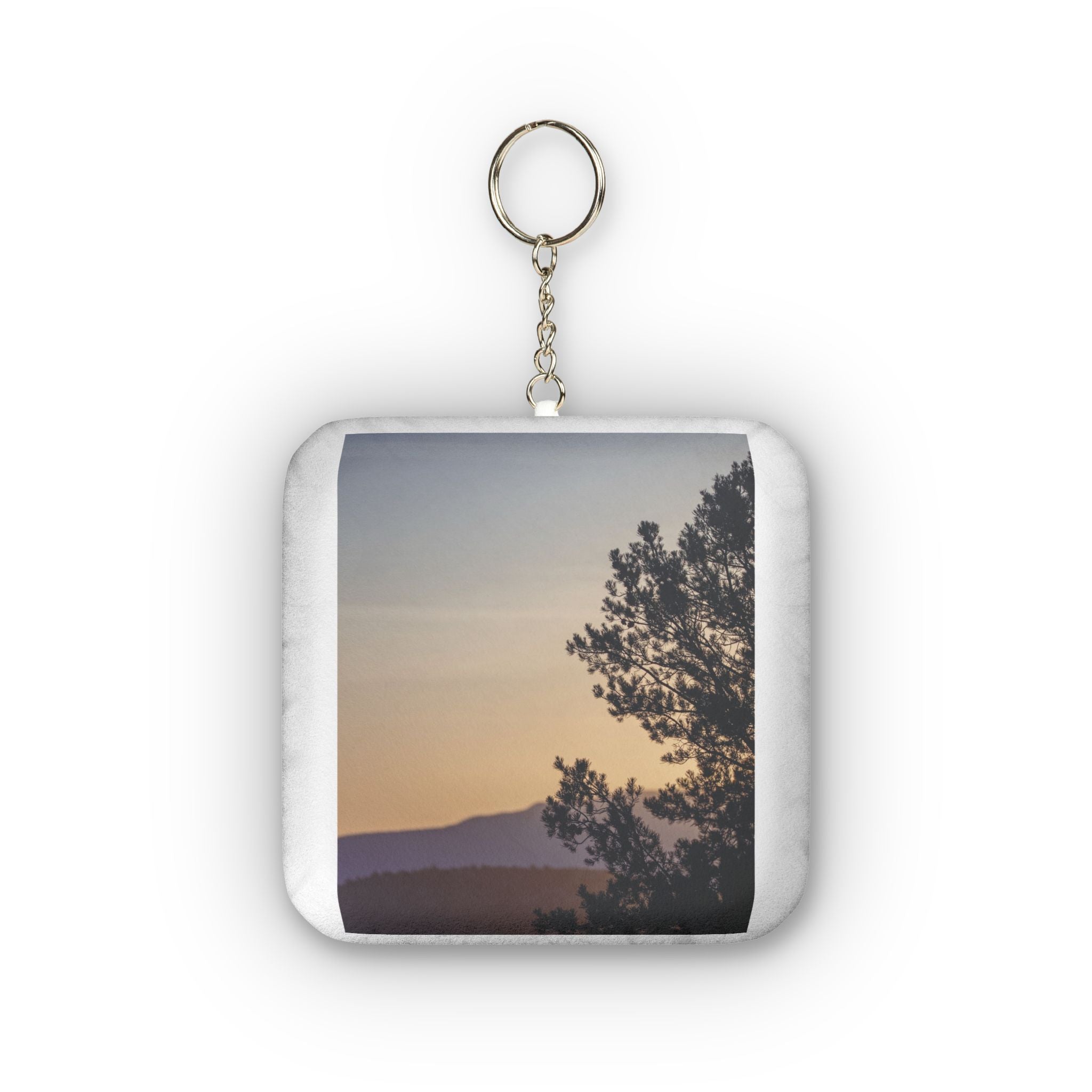 Mini Plush Keychain — Custom Photo Sunset Landscape Design