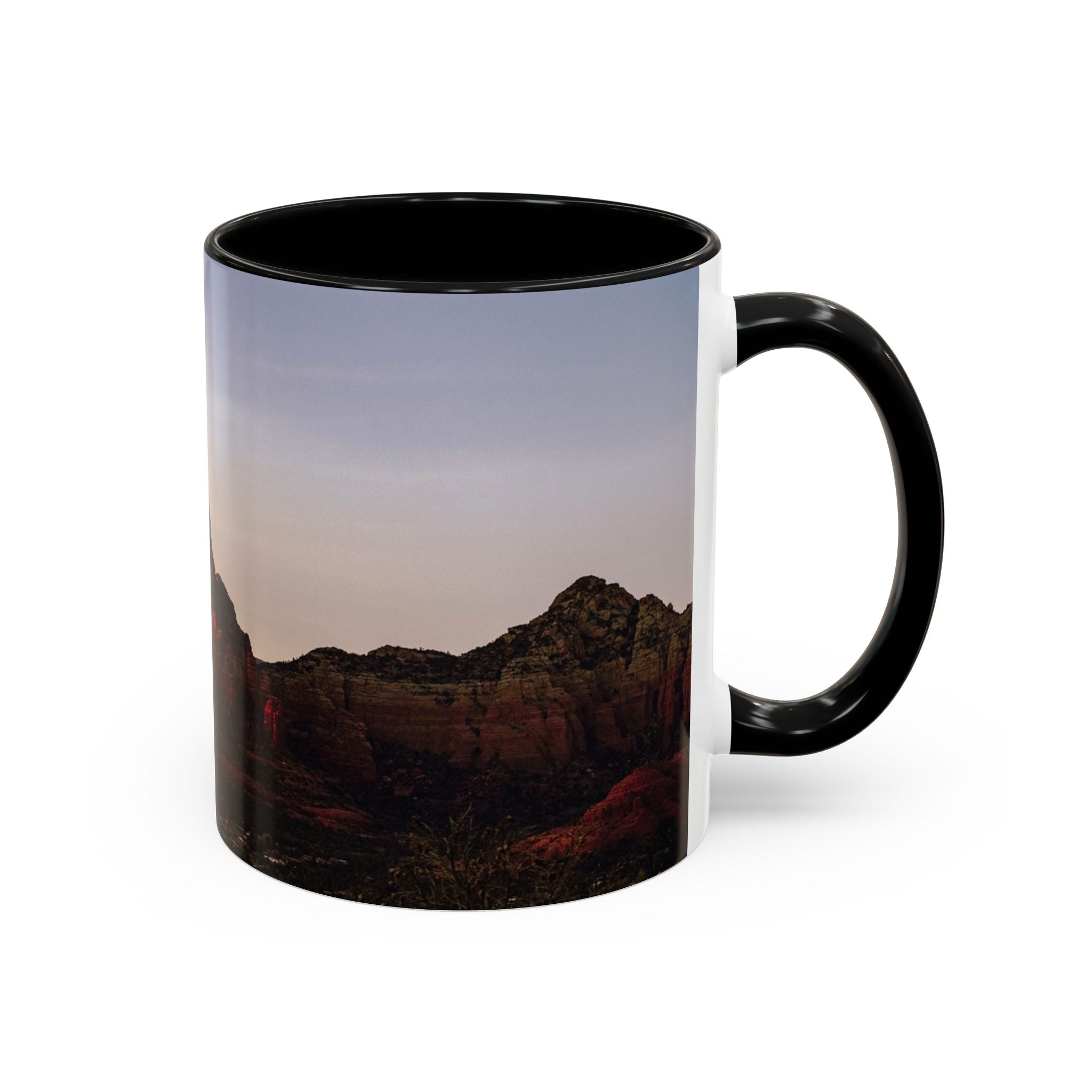Desert Sunset Coffee Mug — Red Rock Landscape Accent Mug (11/15oz)