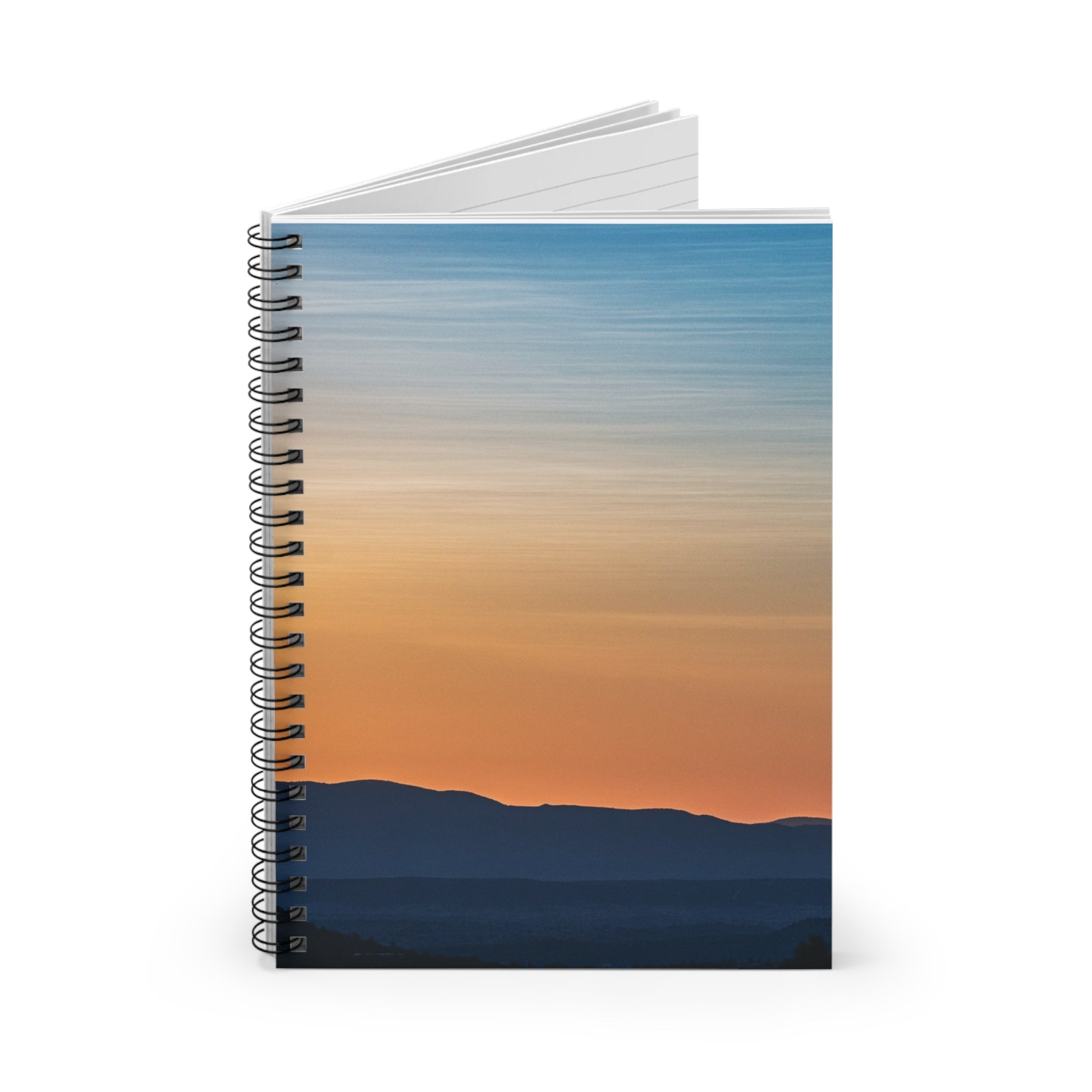 Sunset Mountain Spiral Notebook — Ruled Lined Journal for Notes & Travel