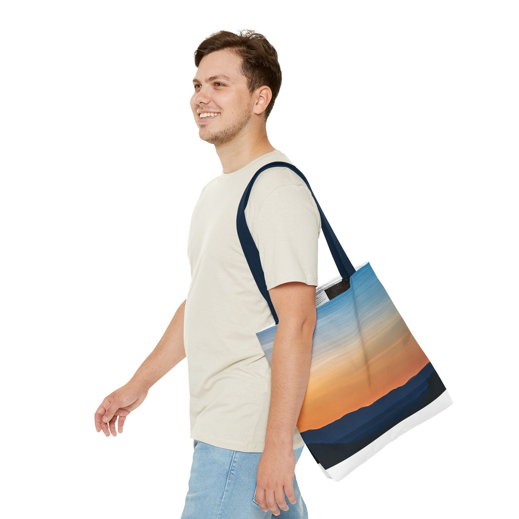 Gradient Sunset Tote Bag – Ombre Beach Canvas Tote