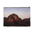 Desert Sunset Accessory Pouch — Mountain Landscape Travel Cosmetic Bag