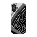 Tough Phone Case – Black Graffiti Skate Wheel Protective Cover