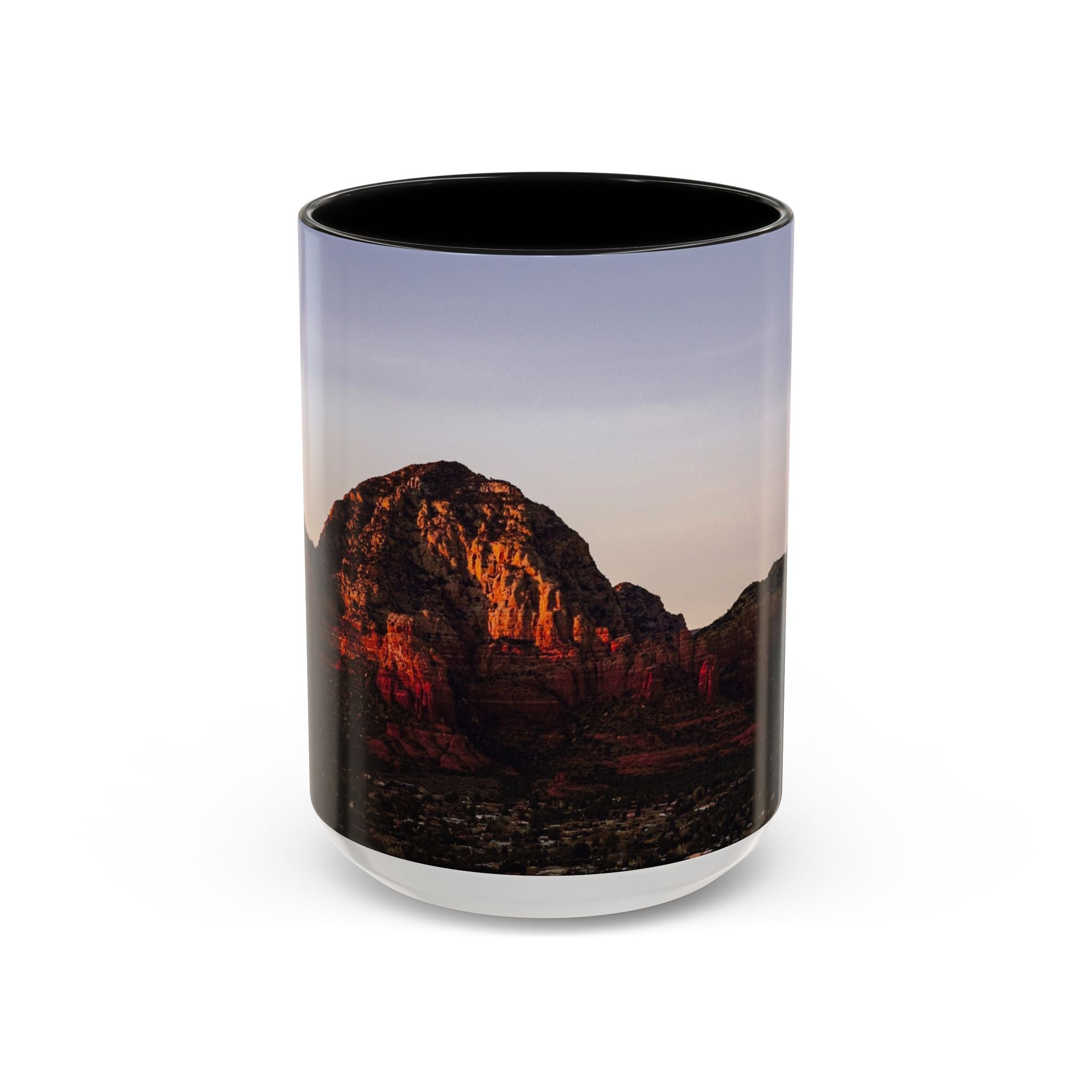 Desert Sunset Coffee Mug — Red Rock Landscape Accent Mug (11/15oz)