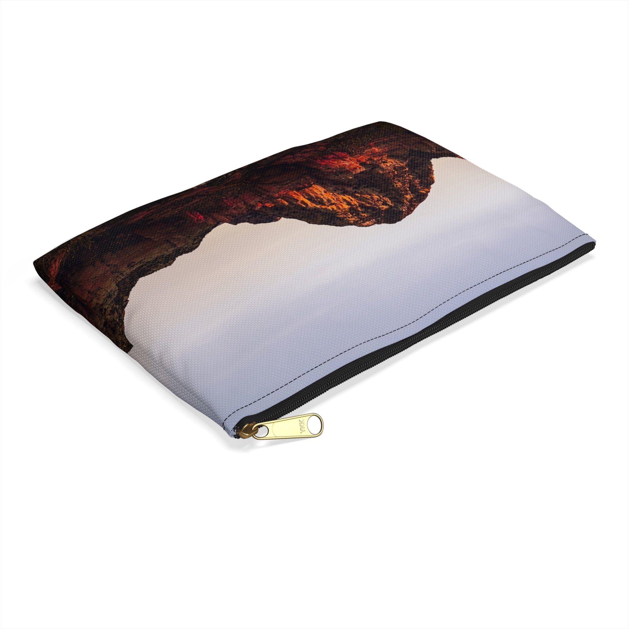 Desert Sunset Accessory Pouch — Mountain Landscape Travel Cosmetic Bag