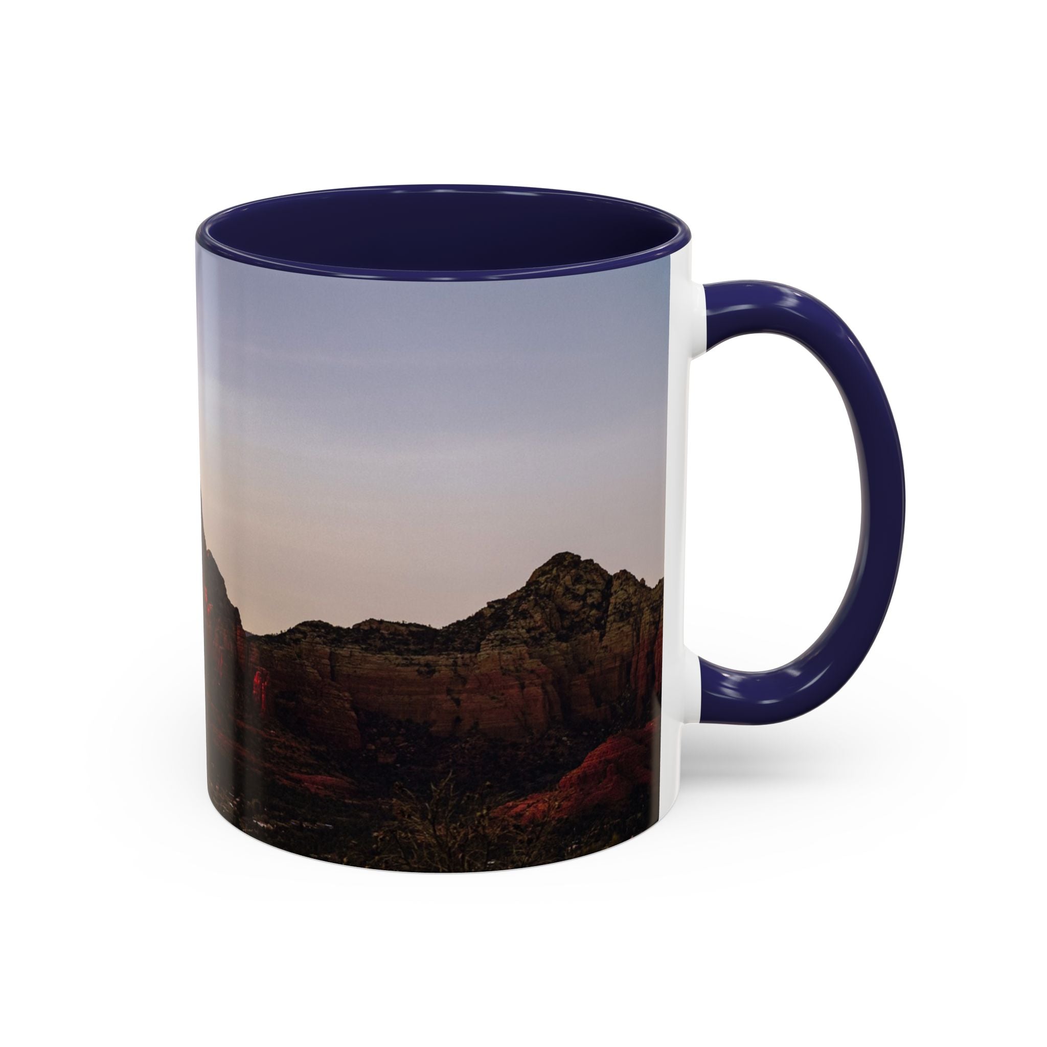 Desert Sunset Coffee Mug — Red Rock Landscape Accent Mug (11/15oz)