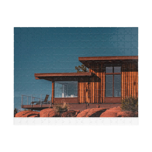 Desert Modern Cabin Jigsaw Puzzle — Scenic Sunset Home Puzzle (110–1014 pcs)