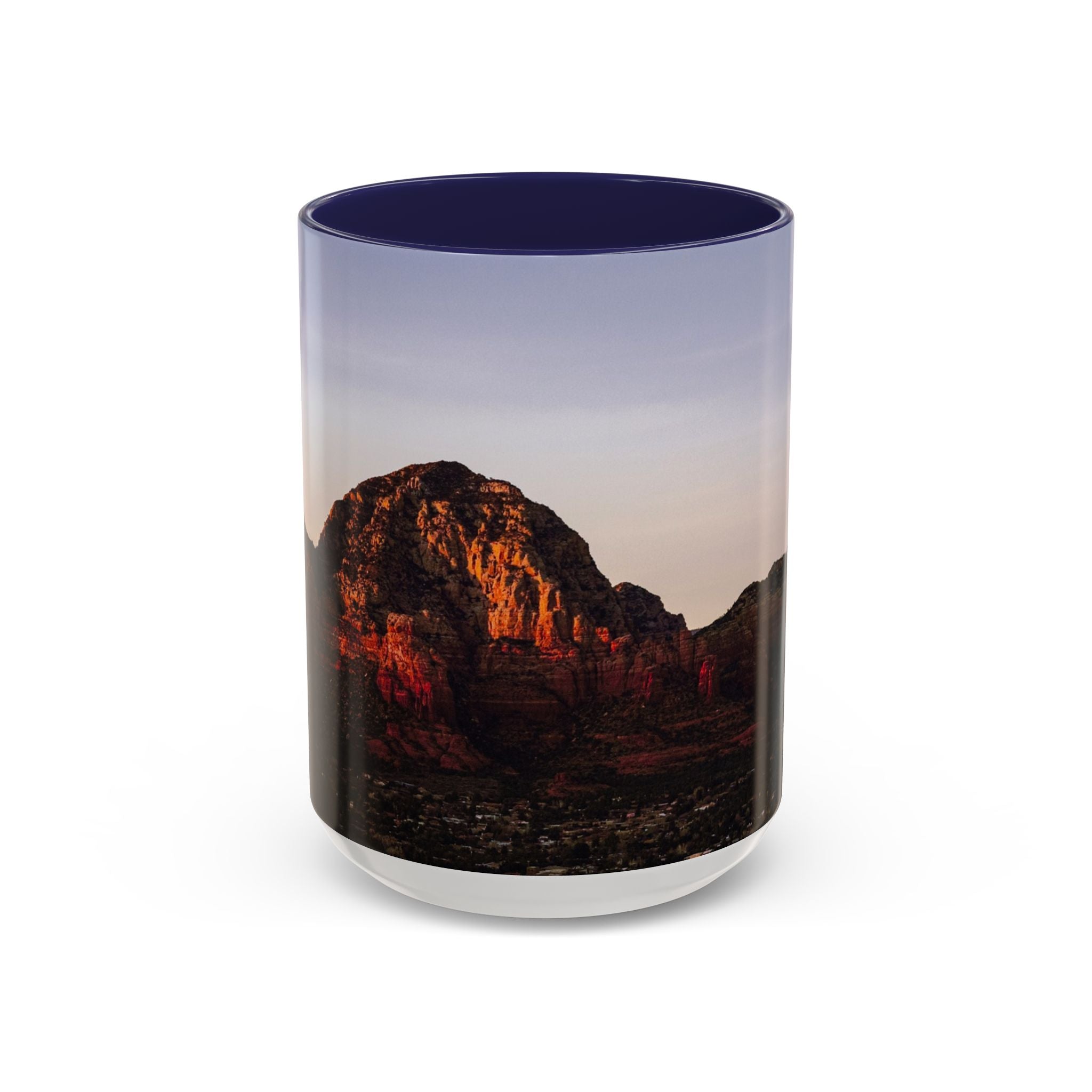 Desert Sunset Coffee Mug — Red Rock Landscape Accent Mug (11/15oz)