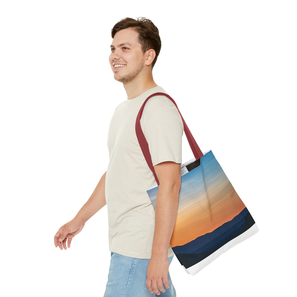 Gradient Sunset Tote Bag – Ombre Beach Canvas Tote