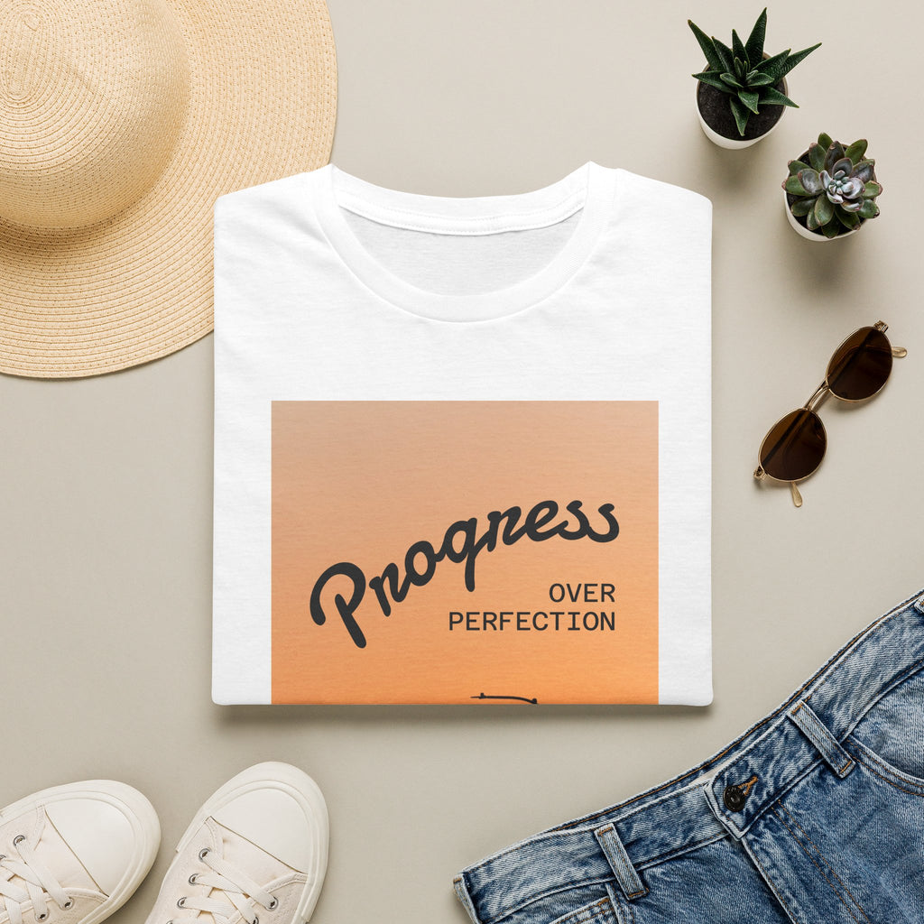 Progress Over Perfection T-Shirt — Motivational Graphic Tee